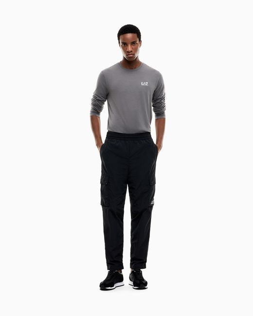 EA7 Gray Crew Neck T-Shirt Core Identity for men