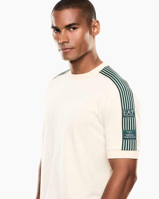 T-Shirt Logo Series Boy di EA7 in Natural da Uomo