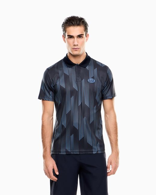 Polo Tennis Pro di EA7 in Blue da Uomo