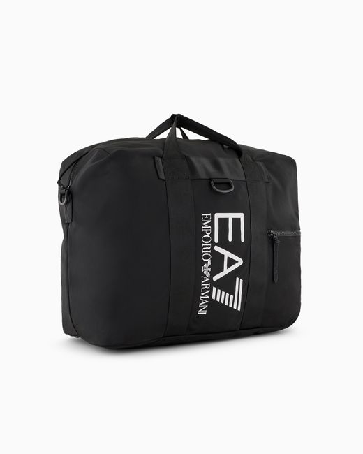 EA7 Black Logo Series Sporttasche Aus Recyceltem Stoff
