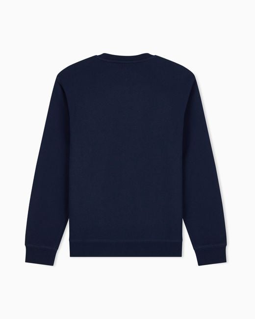 EA7 Blue Sweatshirt Logo Series Regular Fit Jersey for men