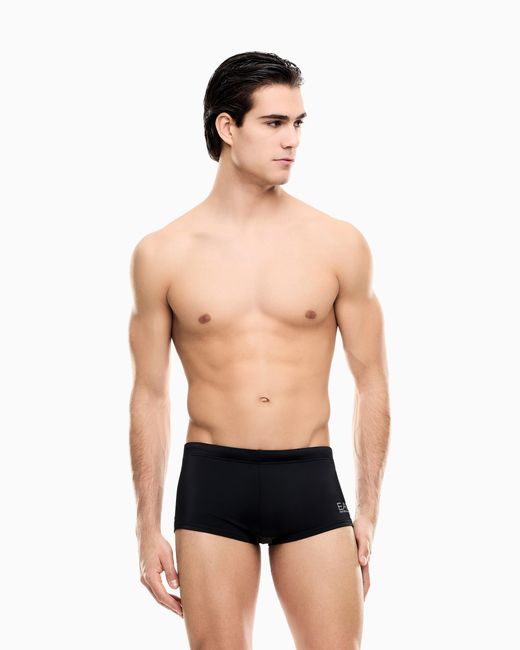Costume Bagno Slip Con Coulisse di EA7 in Black da Uomo