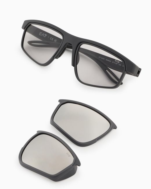 EA7 Sonnenbrille Vyron in White für Herren