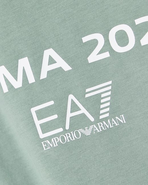 EA7 Blue Internazionali Bnl D'Italia Cotton Crew-Neck T-Shirt for men