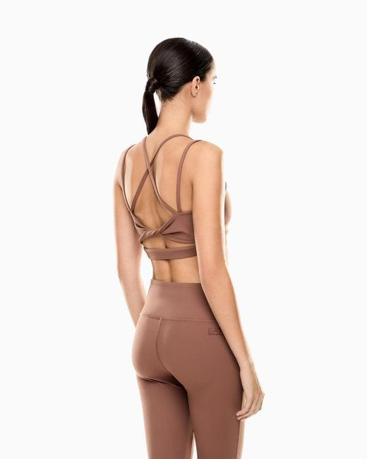 EA7 Brown Fullness Vigor7 Sports Bra