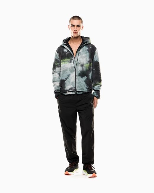 EA7 Green Dynamic Athlete Hooded Jacket for men