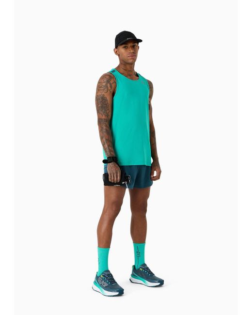 EA7 Blue Dynamic Athlete Shorts In Asv Ventus7 Technical Fabric for men