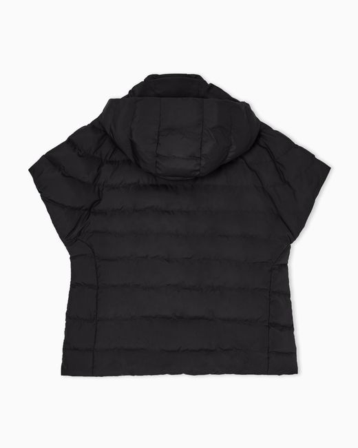 EA7 Black Bomber Jacket Core Lady Light Eco Padding Regular Fit