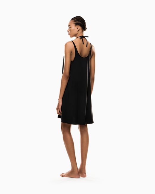 EA7 Black Kleid Mit Rundhalsausschnitt, Gefertigt Aus Elastischem Funktionsgewebe