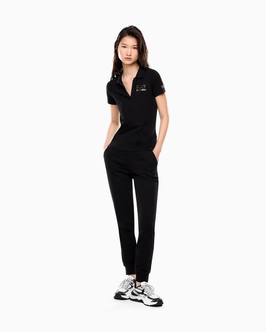 EA7 Black Evolution Short-Sleeved Polo Shirt