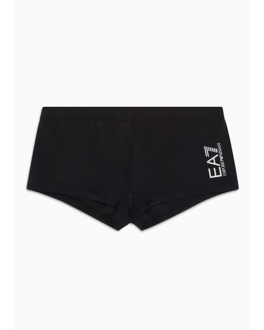 EA7 Black Asv Square-leg Swimsuit for men