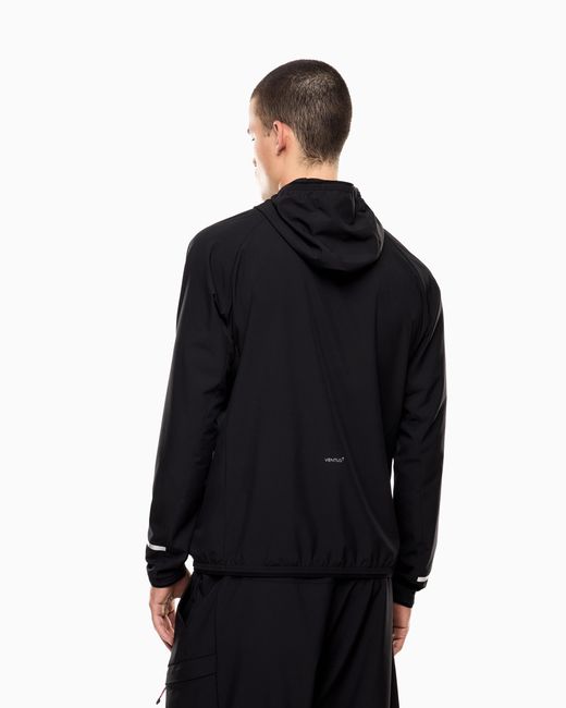 EA7 Black Dynamic Athlete Zip-Up Sweatshirt for men