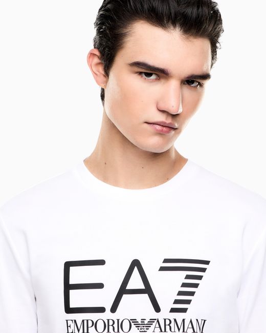 EA7 White Slim Sweatshirt Core Identity for men