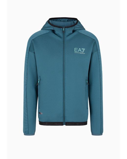 EA7 Dynamic Athlete Sweatshirt Aus Vigor7-funktionsgewebe in Blue für Herren