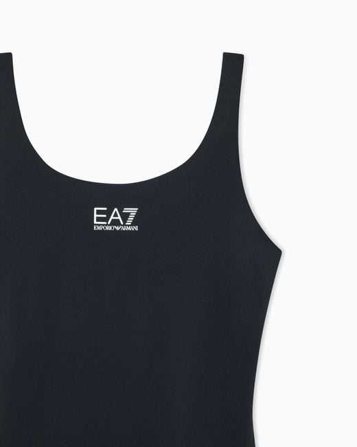 Costume Intero Con Logo di EA7 in Blue