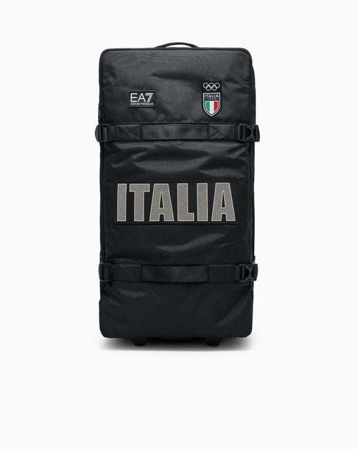 EA7 Black Large Technical Fabric Trolley