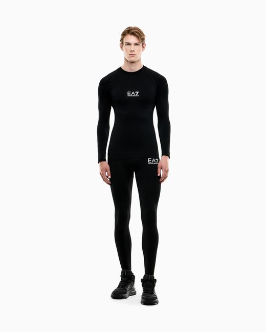 EA7 Black Technical Ski Intimates Set