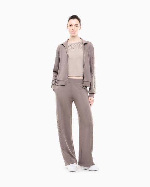 EA7 Brown Sweatshirt Precious Regular Fit