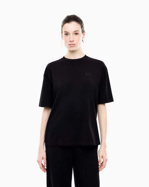 EA7 Black T-Shirt Short-Sleeve Oversized