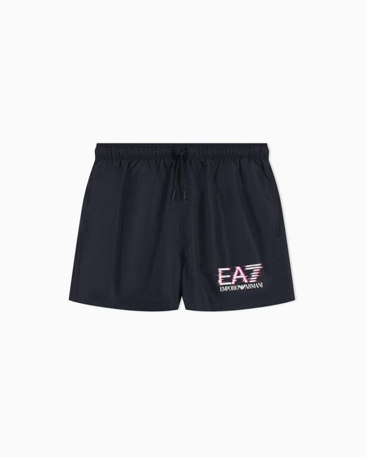 EA7 Blue Visibility Swim Trunks for men