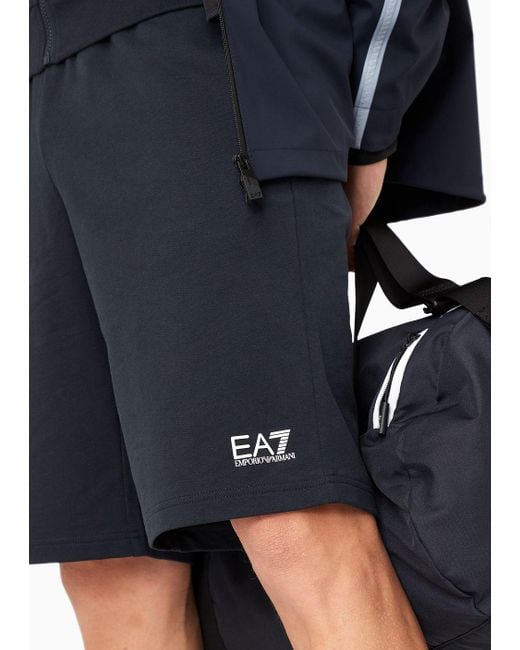EA7 White Core Identity Cotton Board Shorts for men