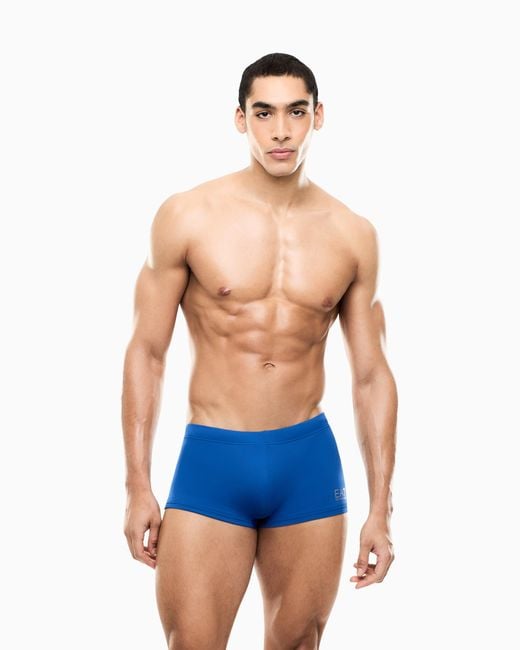 Costume Bagno Slip Con Coulisse di EA7 in Blue da Uomo