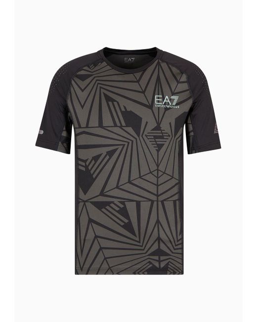 EA7 Dynamic Athlete T-shirt Aus Vigor7-funktionsgewebe in Black für Herren