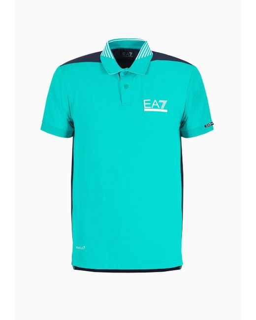 EA7 Golf Pro Poloshirt Aus Ventus7-funktionsgewebe in Blue für Herren