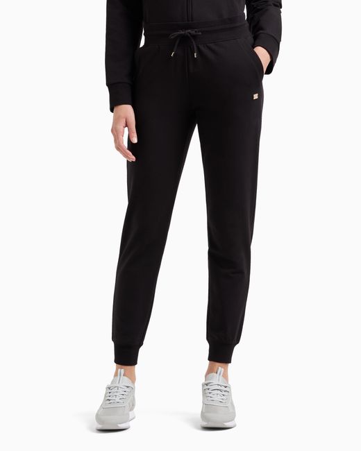 EA7 Black Core Lady Jogginghose Aus Baumwollstretch