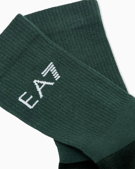 EA7 Black Internazionali Bnl D'Italia Stretch Cotton-Blend Socks