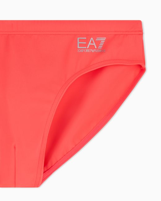 EA7 Red Swimming Briefs With An Elastic Waist And Drawstring for men
