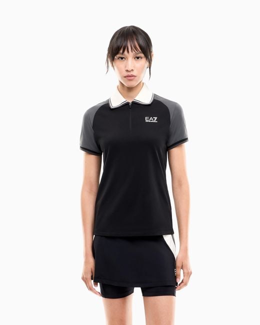 EA7 Black Polo Shirt Golf Pro Regular Fit