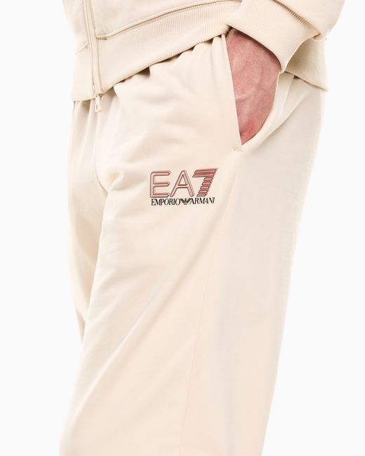 EA7 Natural Visibility Pure Cotton Zip-Up Tracksuit for men