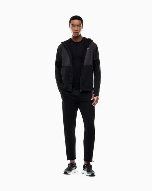 EA7 Black Sweatshirt Vigor 7 Regular Fit Technical for men