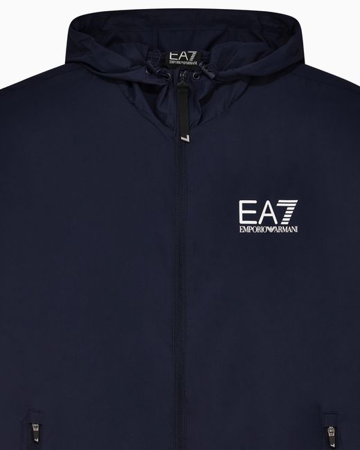 EA7 Blue Ventus7 Suit With Zipped Hoodie And Joggers Multisport for men