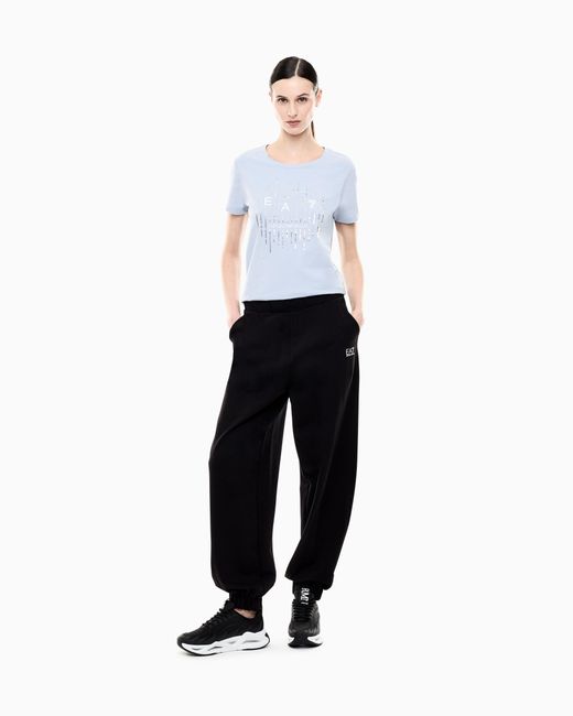 EA7 Blue Stretch Jersey T-Shirt