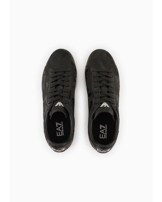 EA7 Black Klassische Camouflage-sneaker