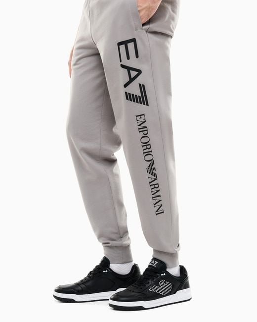 EA7 Gray Logo Joggers for men