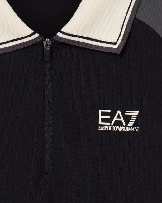 EA7 Black Polo Shirt Golf Pro Regular Fit