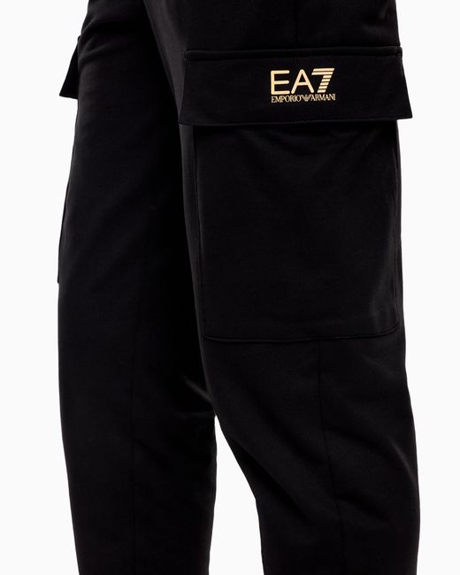 EA7 Black Utility Trousers Core Identity for men