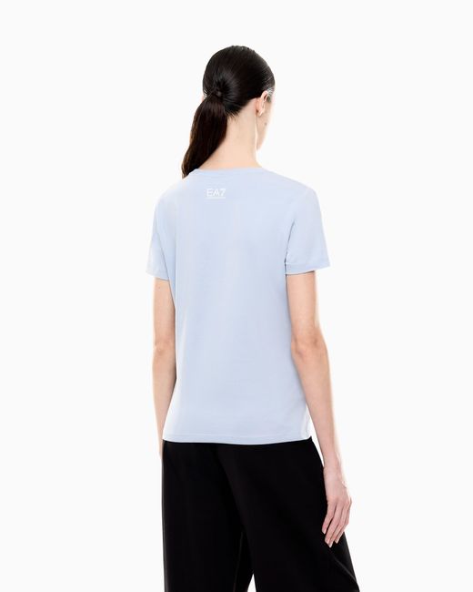 EA7 Blue Stretch Jersey T-Shirt
