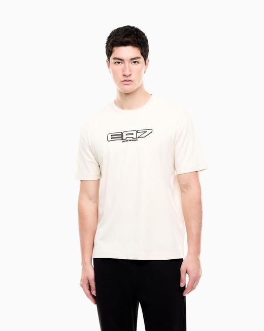 EA7 Natural T-Shirt Logo Series Jersey for men