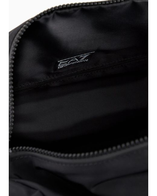 EA7 Black Große Tasche Mit Maxi-logo Aus Technischem Gewebe