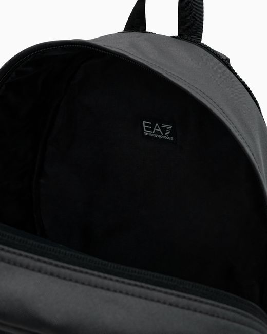 EA7 Black Technical Fabric Backpack