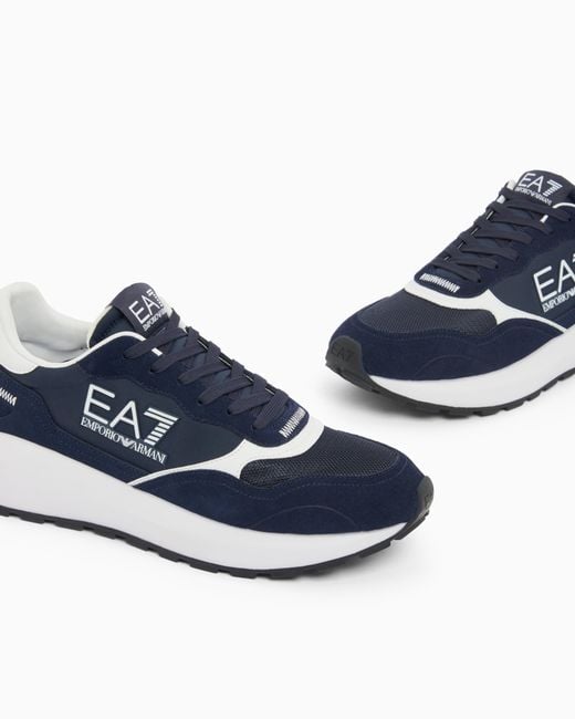 EA7 Blue Wader Sneakers