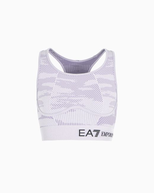 EA7 Purple Dynamic Athlete Sport-Bh Aus Vigor7-Funktionsgewebe