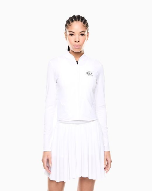 EA7 White Tennis Pro Sweatshirt