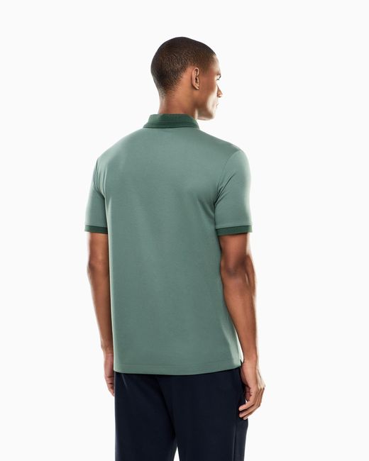 Polo Lux Identity di EA7 in Green da Uomo