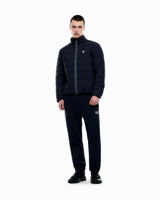 EA7 Blue Premium Shield Technical-Fabric Jacket for men
