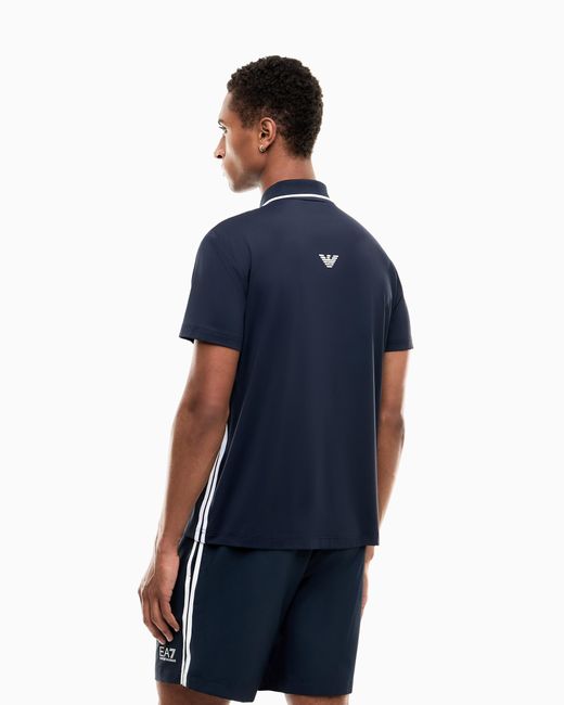 EA7 Blue Polo Shirt Tennis Pro Regular Fit With Ventus7 Technology for men